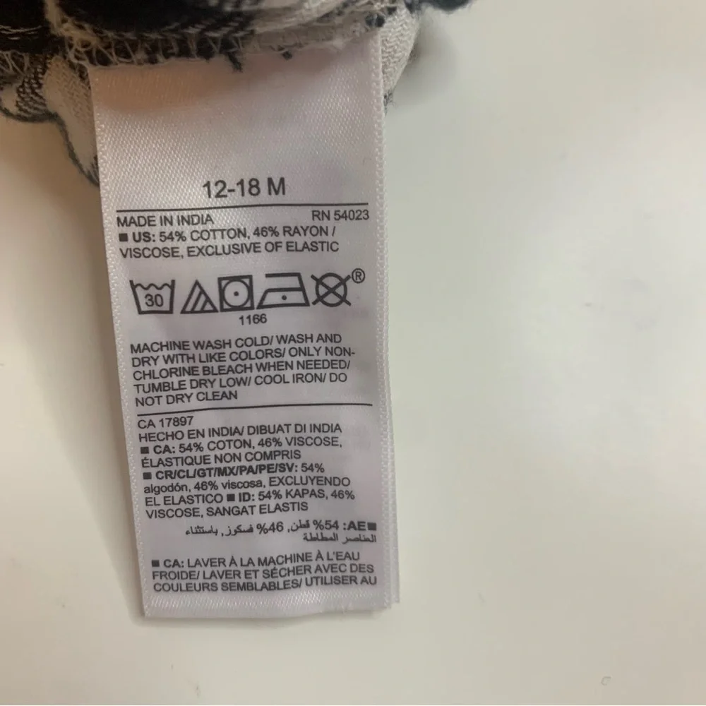 Old Navy Black and White Checkered Baby Romper